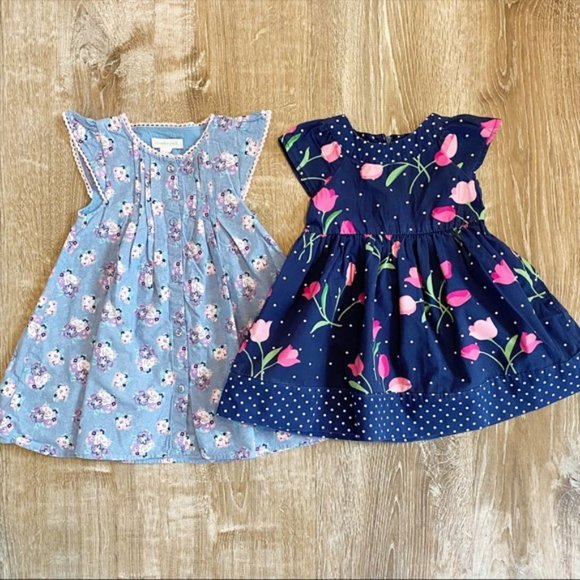 Girls 12-18 month dress bundle Tulips summer